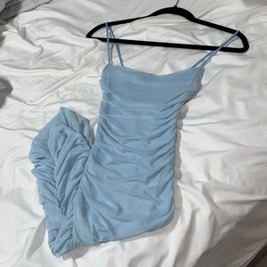 Elegant Blue Midi Dress